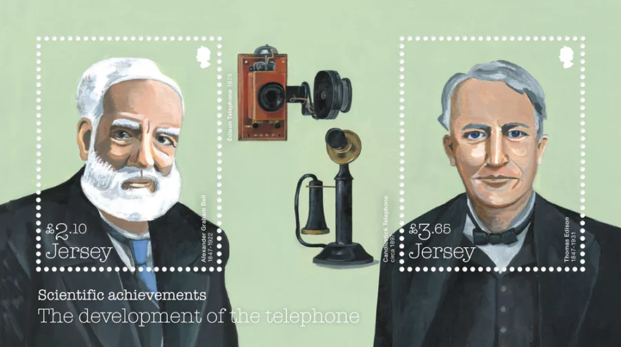 Alexander Graham Bell et Thomas Edison