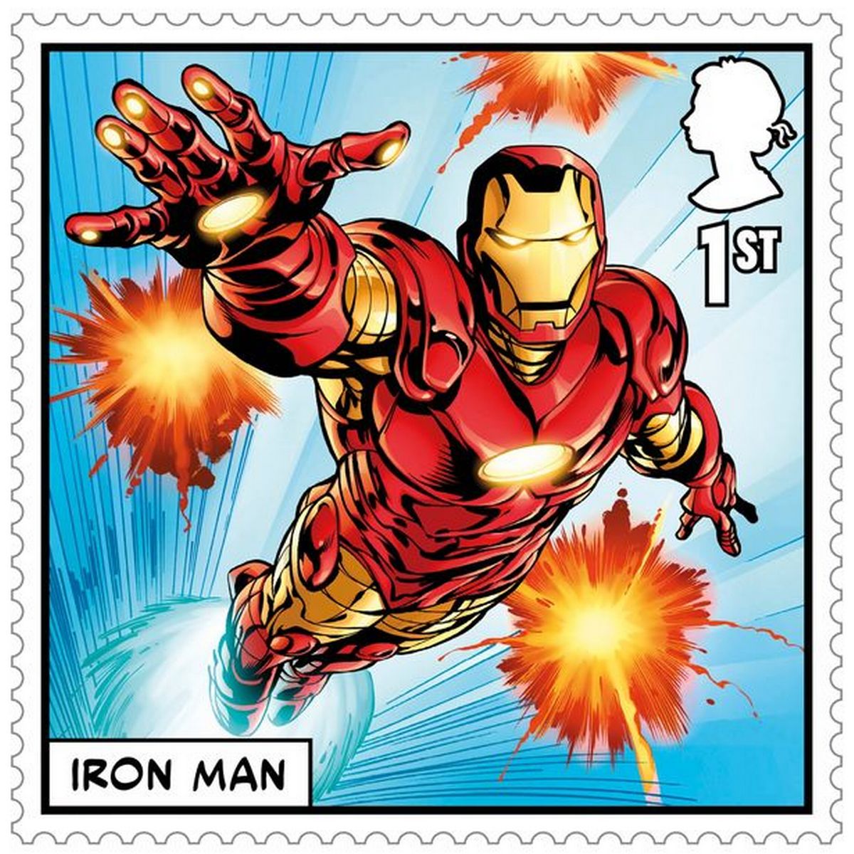 Timbre Marvel Super Heroes Iron Man