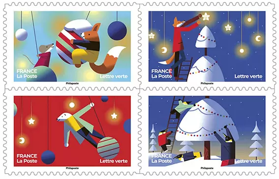 Timbres de Noël français