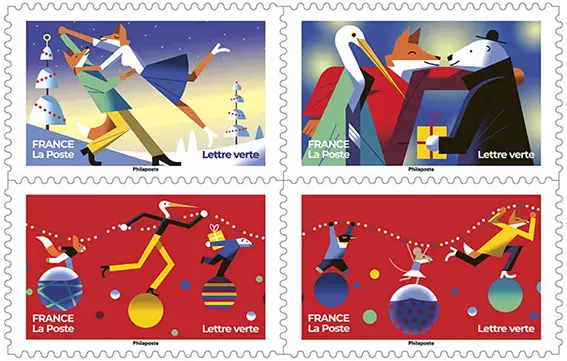 Timbres 2 France 2022 noël