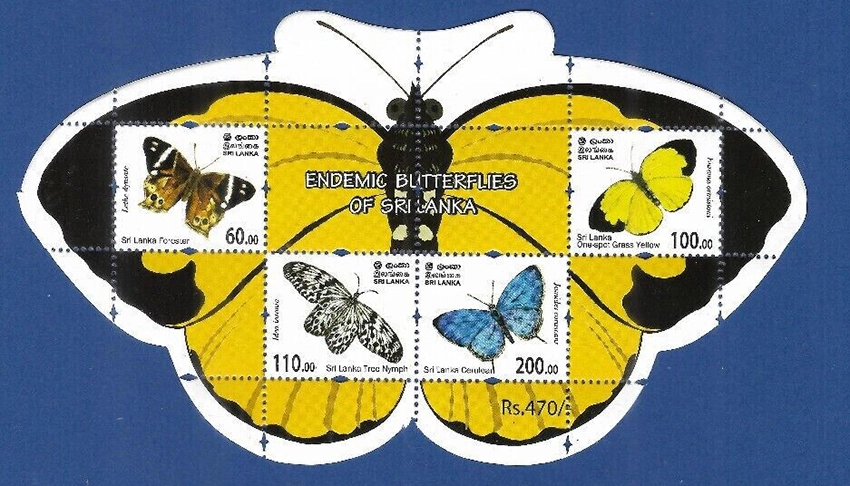 Feuillet 2 2022 Sri Lanka papillon endémiques