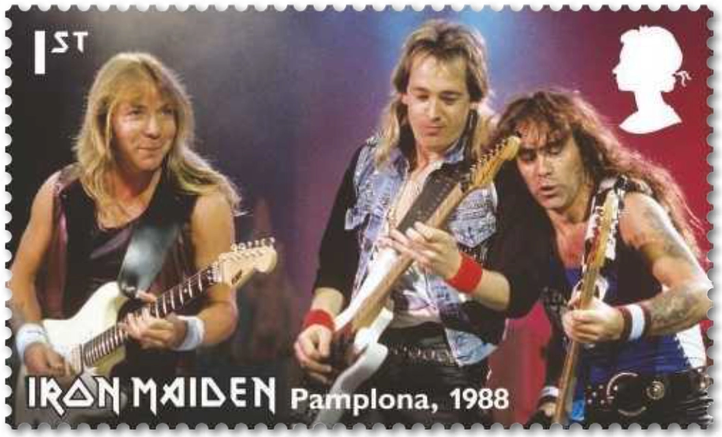 Timbre anglais 2023 Iron Maiden Pamplona 1988