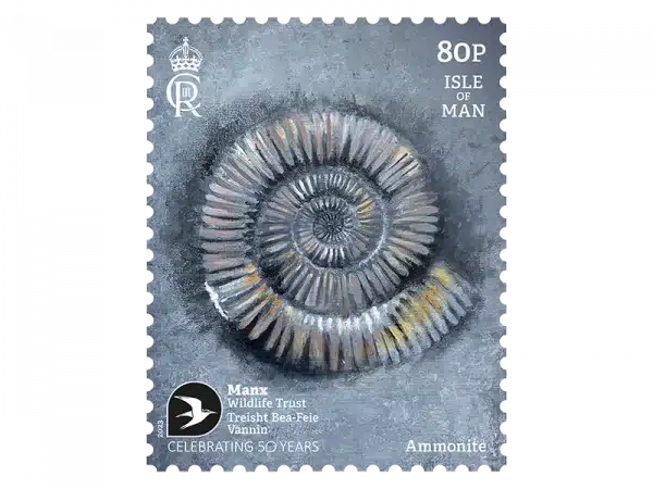 Timbre Ile de Man 2023 Ammonite