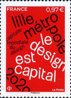 Timbre français 2020 Lille capitale du Design