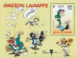 Bloc Feuillet Fête du timbre 2001 Gaston Lagaffe YT34**