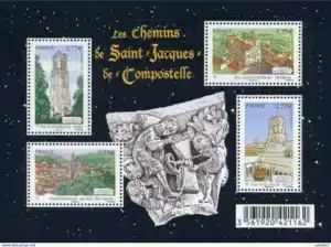 Feuillet français 2012 Les chemins de Saint Jacques de Compstelle YT F4641