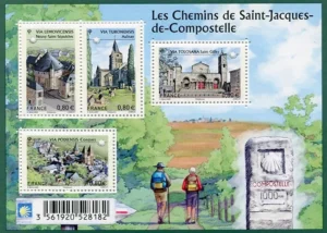 Feuillet français 2013 Chemins de Saint Jacques de Compostelle YT F4725