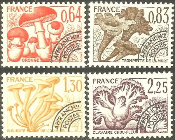 Préoblitérés français 1979 série Champignons