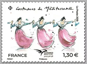 Timbre français 2019 Euromed postal YT 5339