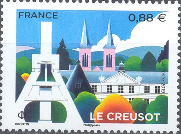 Timbre français 2019 Série touristique Le CreusotYT5345