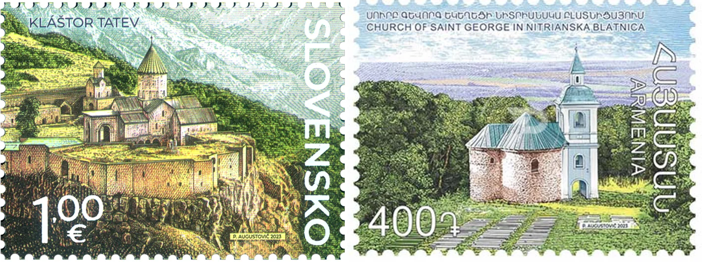 Timbres Arménie Slovaquie 2023 Emission commune