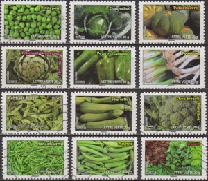 Timbres autoadhésifs 2012 Légumes