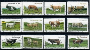 Timbres autoadhésifs 2014 Vaches de nos régions