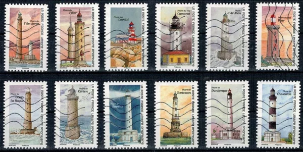 Timbres autoadhésifs 2019 Phares de nos côtes