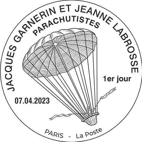 Cachet 1er Jour Parachutistes Garnerin et Labrosse