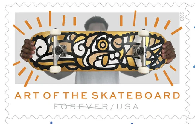 Timbres 2023 USA Art of the skateboard I