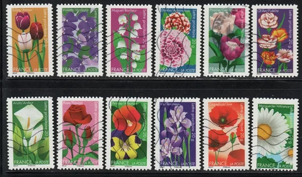 Timbres autoadhésifs 2012 Fleur et sentiment