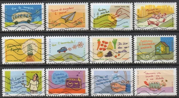 Timbres autoadhésifs 2014 Environnement