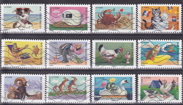 Timbres autoadhésifs 2014 Sourires vacances