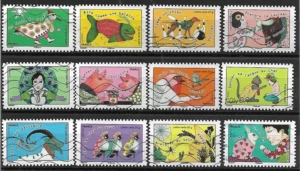 Timbres autoadhésifs 2015 Sourires Prendre le taureau par les cornes