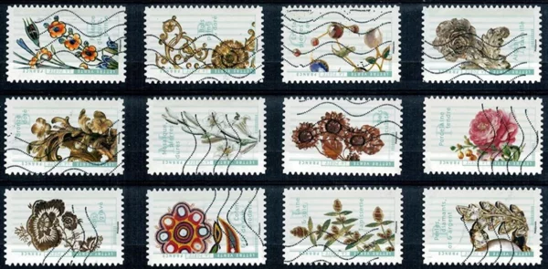 Timbres autoadhésifs 2017 Fleurs et métiers d'art