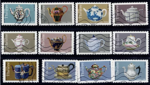 Timbres autoadhésifs 2018 Théières