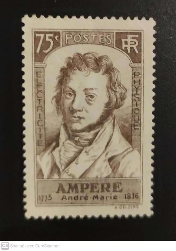 André-Marie Ampère recto YT 310 avec trace charnière