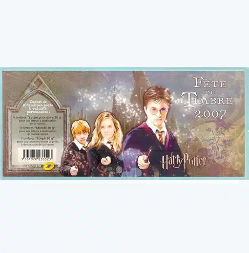 Carnet Fête du timbre 2007 Verso Harry Potter