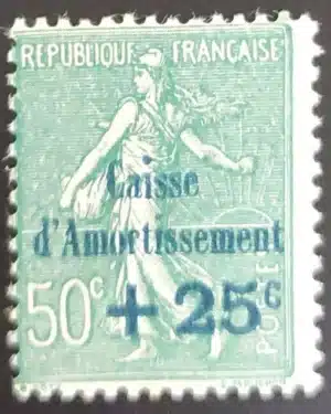 Semeuse Caisse d'amortissement recto YT247 neuf