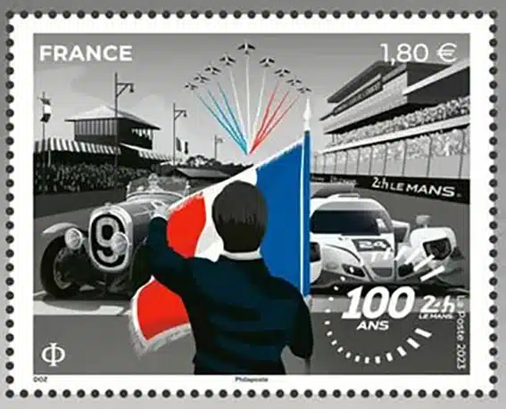 Timbre 1 français 2023 100 ans 24H du Mans
