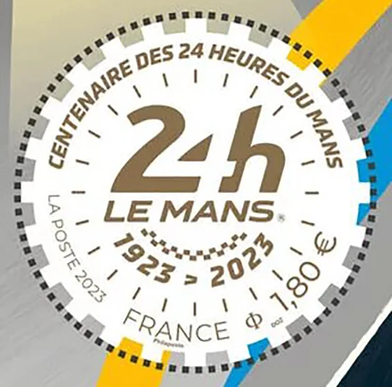 Timbre 4 français 2023 100 ans 24H du Mans