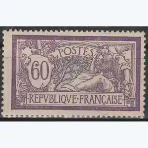 Timbre français 1907 Merson YT 144