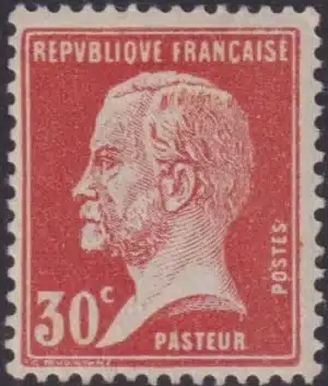 Timbre français 1923 Pasteur recto YT 173*