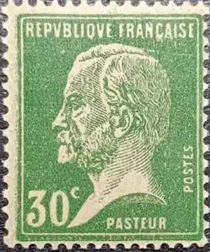 Timbre français 1923 Pasteur recto YT 174*