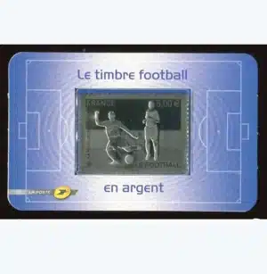 Timbre français 2010 en argent Football YT N430