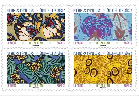 Timbres français 2023 Fleurs et papillons 2