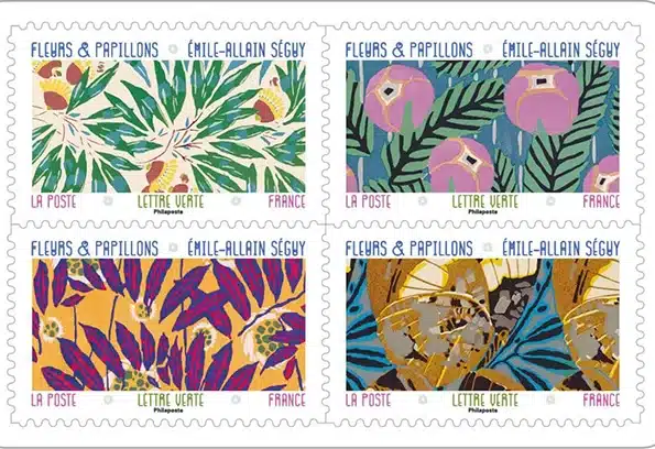 Timbres français 2023 Fleurs et papillons 3