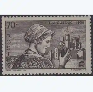 Timbre français 1939 Béziers