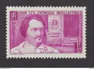 Timbre français 1939 Honoré de Balzac YT438** neuf