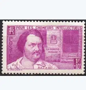 Timbre français 1940 Honoré de Balzac YT463
