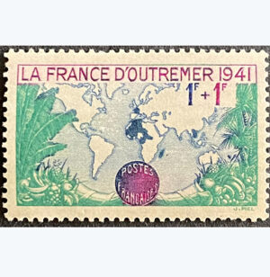 Timbre français 1941 France Outremer