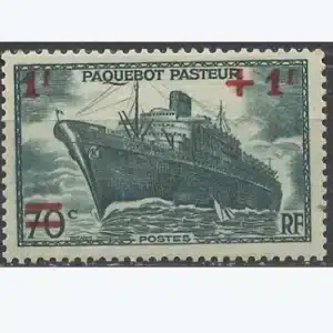 Timbre français 1941 Paquebot Pasteur YT 502