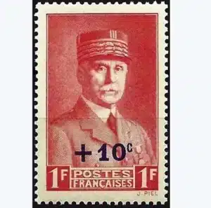 Timbre français 1941 Pétain Y T494