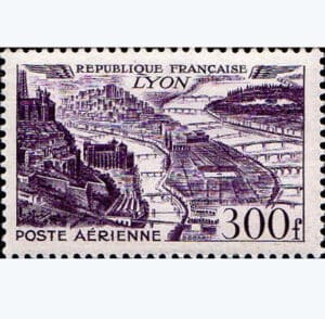 Timbre français 1949 Lyon PA YT26