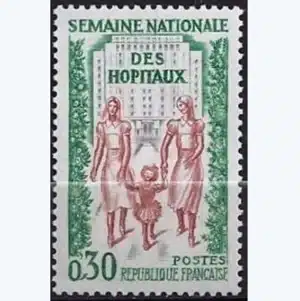 Timbre français 1962 Hôpitaux YT1339**