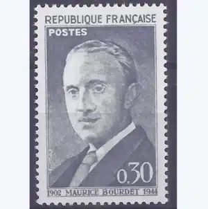 Timbre français 1962 Maurice Bourdet YT 1329**