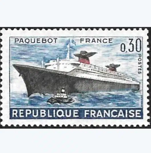 Timbre français 1962 Paquebot France YT 1325**
