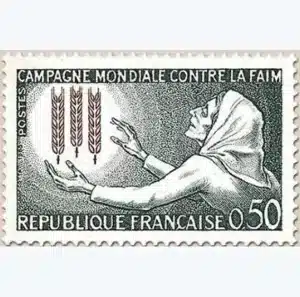 Timbre français 1963 La faim YT 1379**