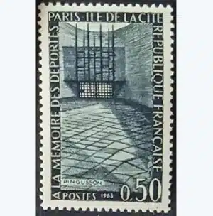 Timbre français 1963 Monuments des déportés Paris YT1381**