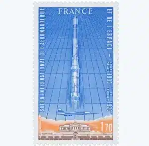 Timbre français 1979 Fusée Ariane Concorde PA YT52